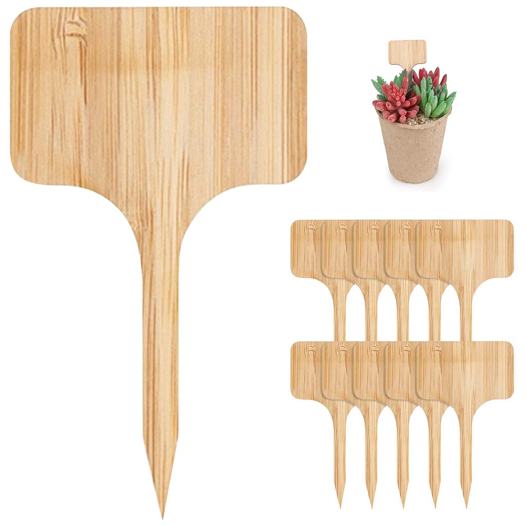 10PCS Wooden Plant Tags for Succulents 10x6cm Creative Garden Markers Flower Pot Labels Accessories