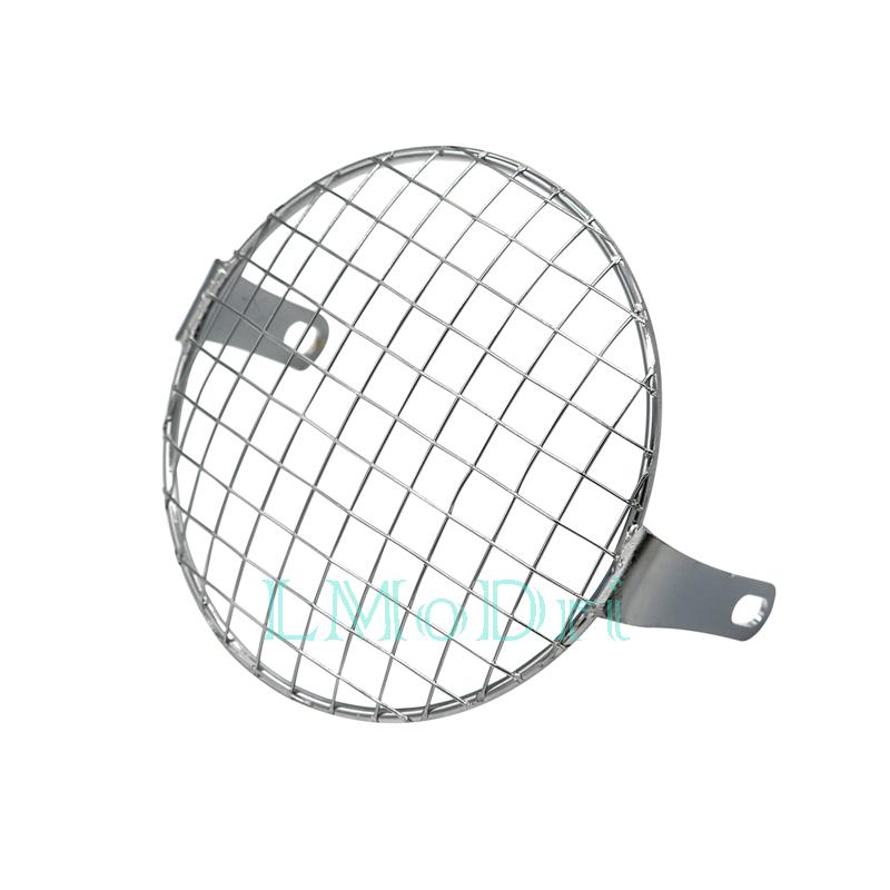 

LMoDri универсальная крышка передней фары мотоцикла, сетчатая решетка, абажур, сетчатая маска для гриля, защитная решетка в стиле ретро, ​​стальная сетка Style 5