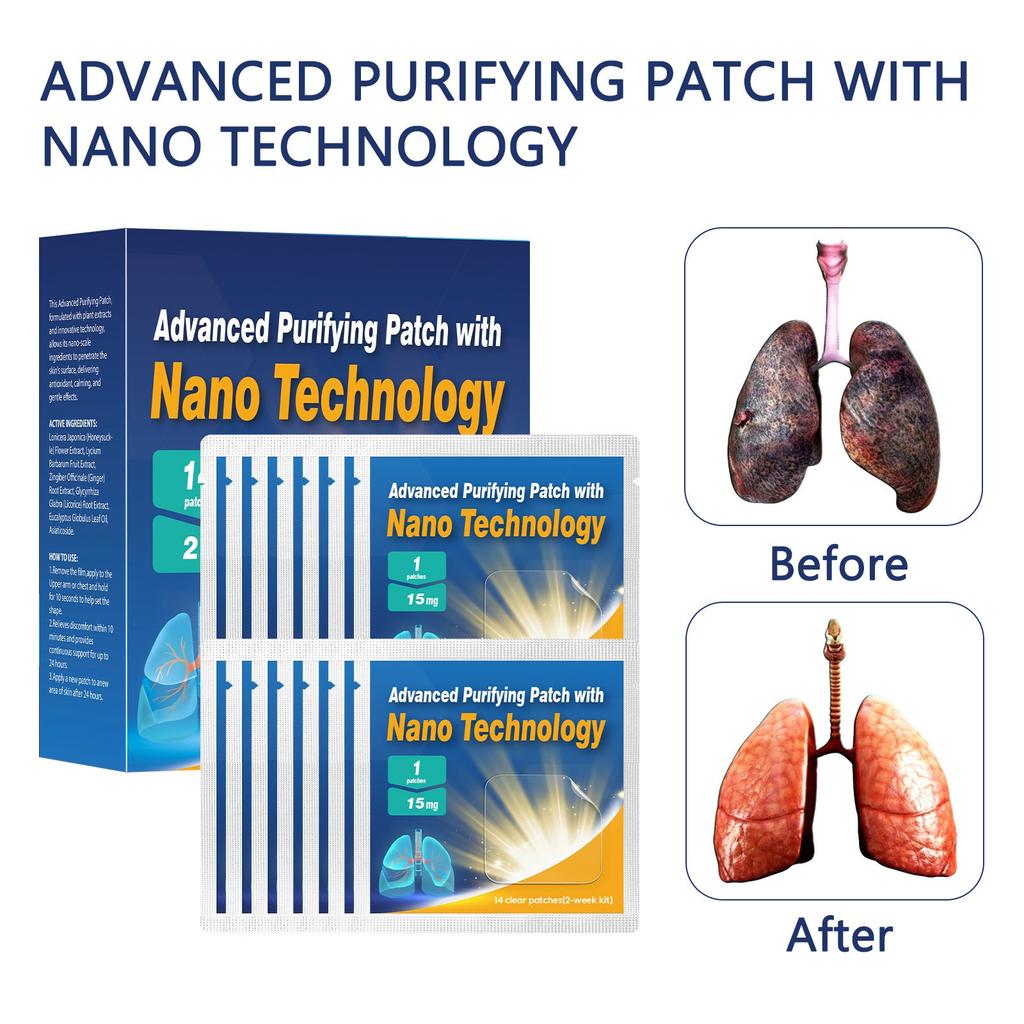 Helping Quit Patch, Easy & Effective -Stickers Helps Cleanse The Lungs And Soothe The Body (1 Box 14pc)