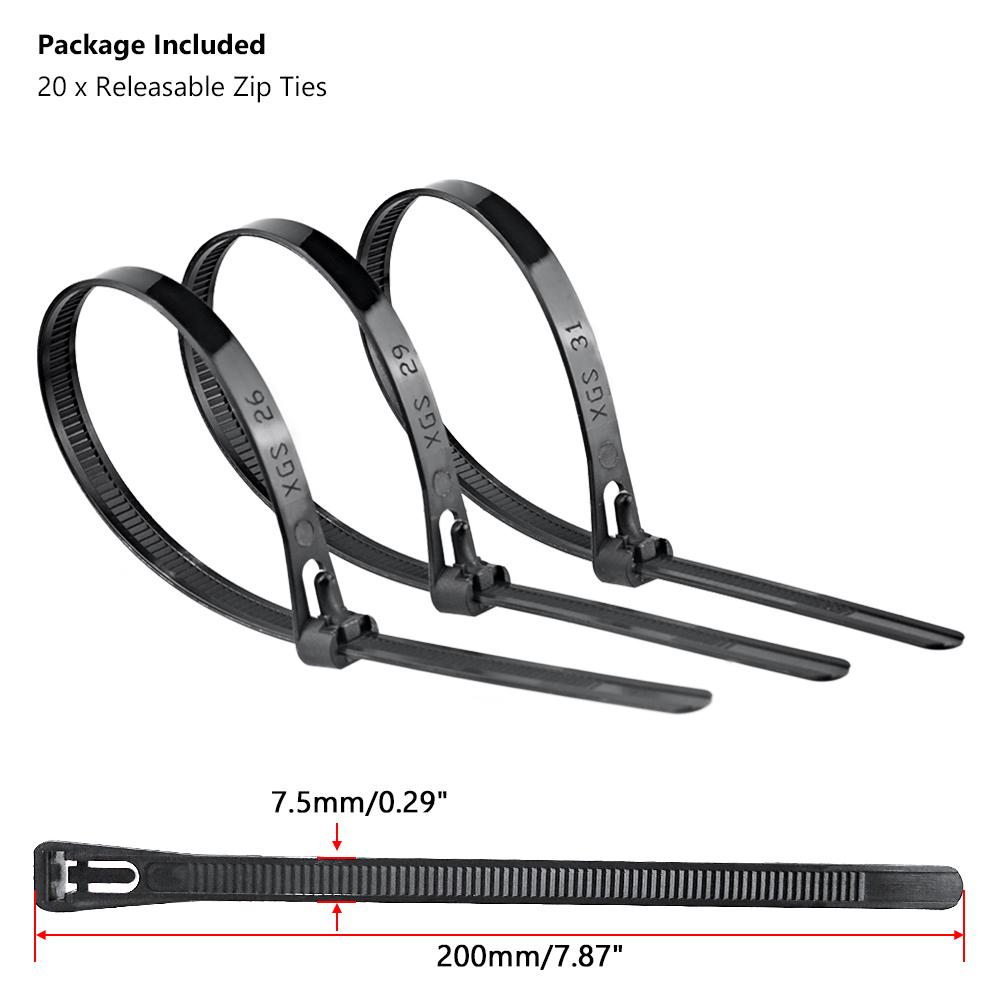 Reusable Nylon Cable Ties Zip Tie Wraps 7×150 200 250 300mm Heavy Duty Releasabl Reusable Nylon Cable Ties Zip Tie Wraps 7×150 200 250 300mm Heavy Duty Releasabl