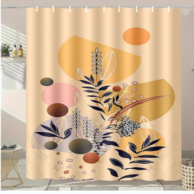 

Marble Texture Washable Dirt-Resistant Shower Curtain Shower Head Waterproof Polyester Bath Curtain For Home Decor Accessories W60H190(CM)-1 Pcs