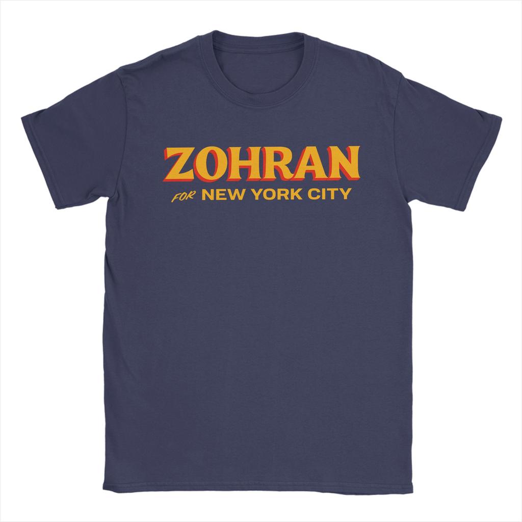 Zohran Mamdani pour T-shirt Homme New York City Coton Pur Mode T-shirt Col Rond T-shirts Manches Courtes Vêtements Idée Cadeau
