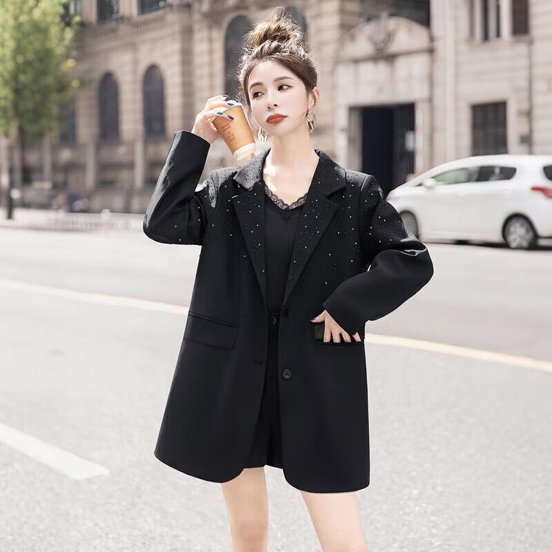 

Жіночий блейзер Sibaishe з дизайном зі стразів S