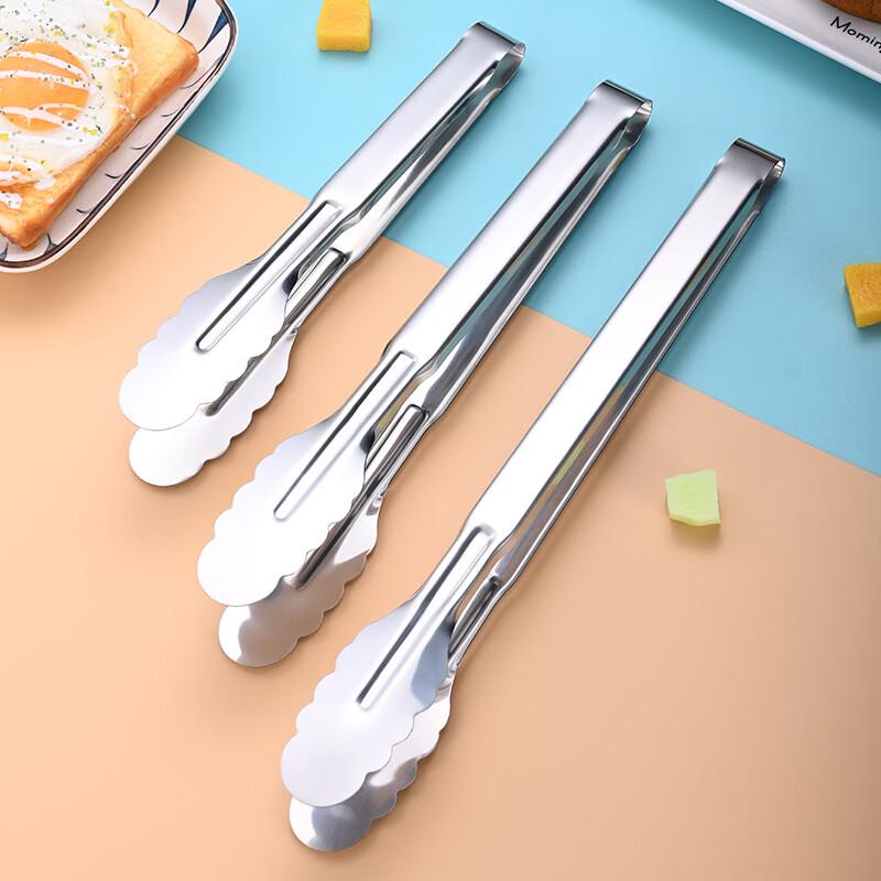 Stainless Steel Kitchen Food Tongs (4-Pack)