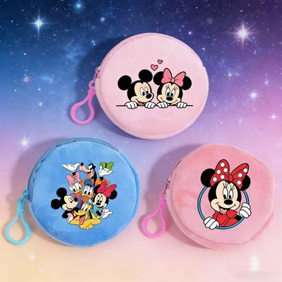 Mickey Minnie Mode Accessoires Reißverschlusstasche und Schlüsselanhänger - Niedliche Cartoon Mini Schlüsselanhänger Aufbewahrungstasche