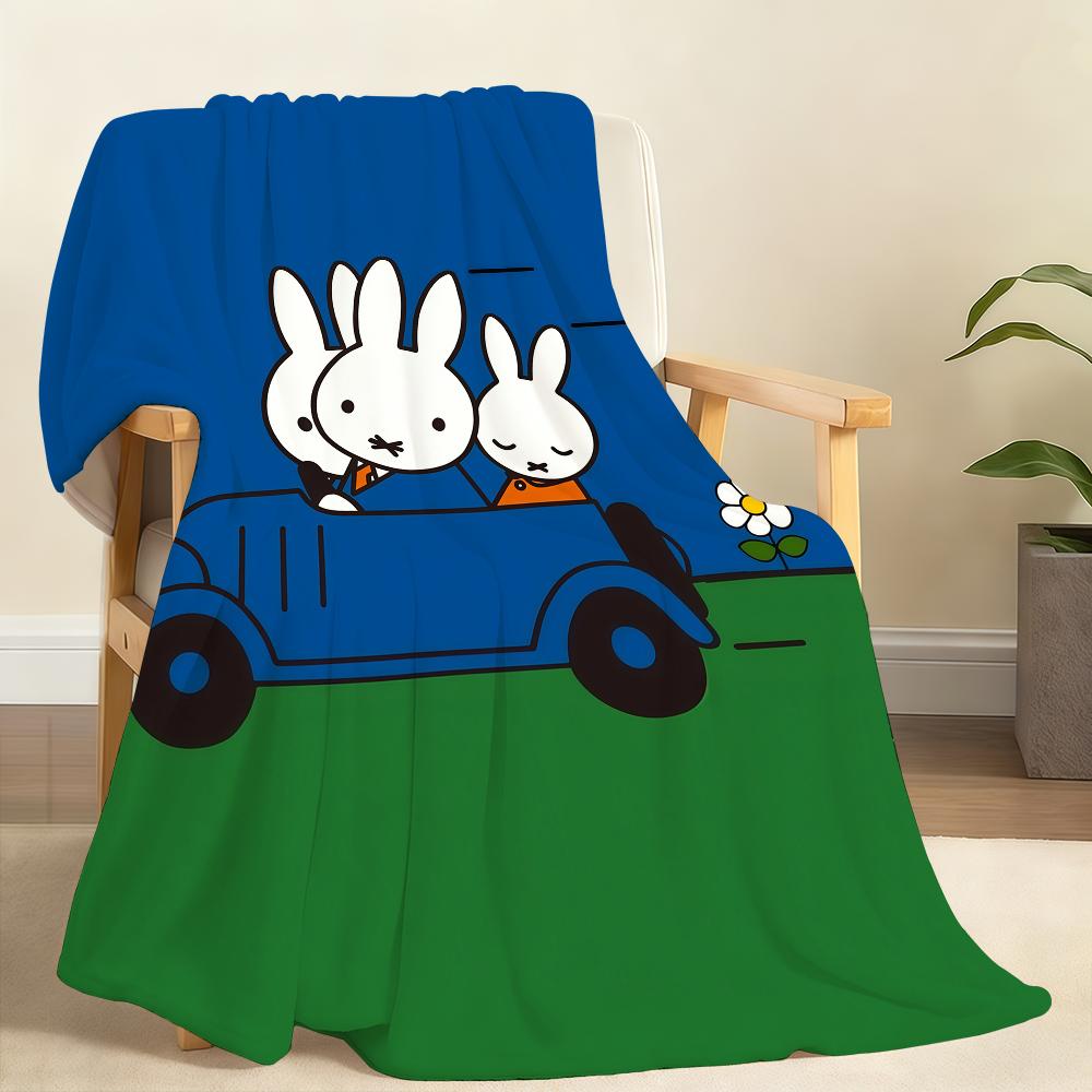 Kawaii MMiffyS Blanket Soft Throw Blanket for Home Bedroom Bed Sofa Picnic Travel Office Rest Cover Blanket Gift