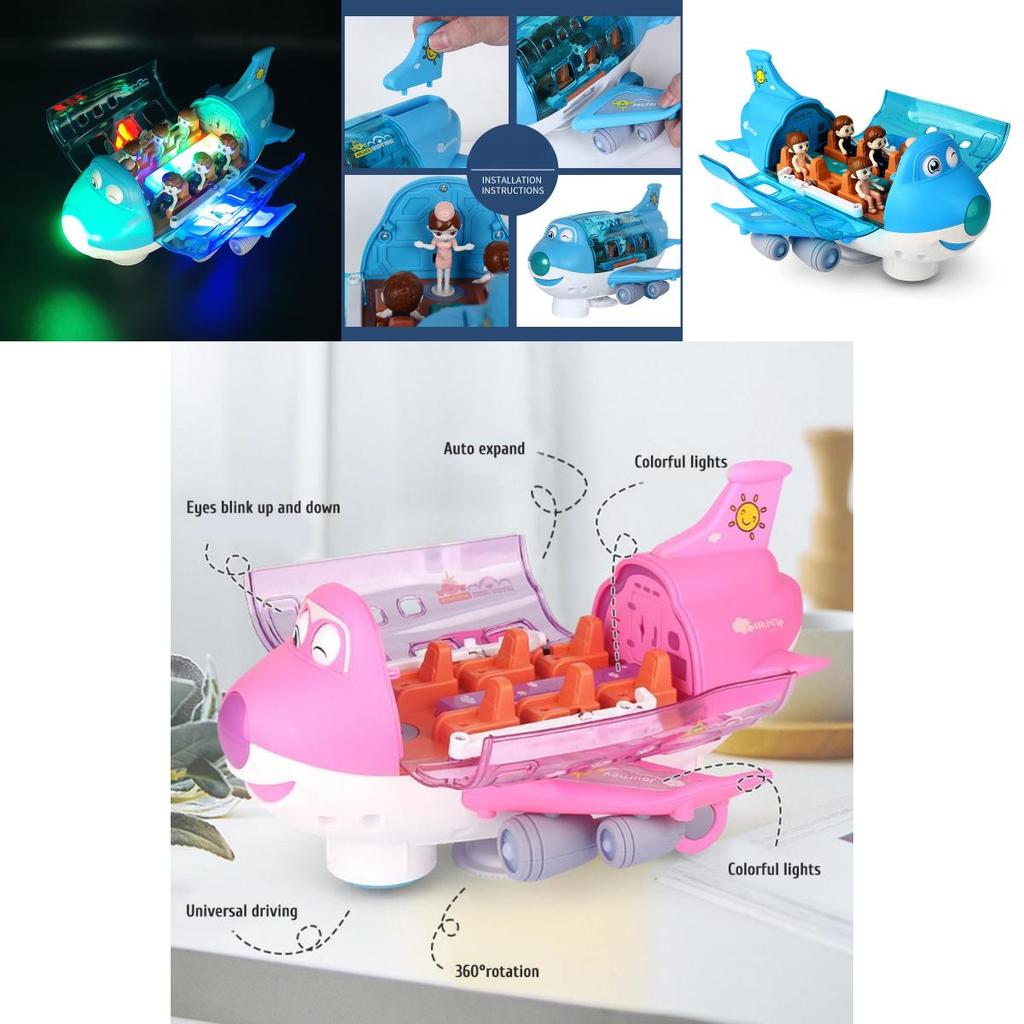 Wholesale Q Version Cartoon Airplane Toy With Rotating Lights And Music