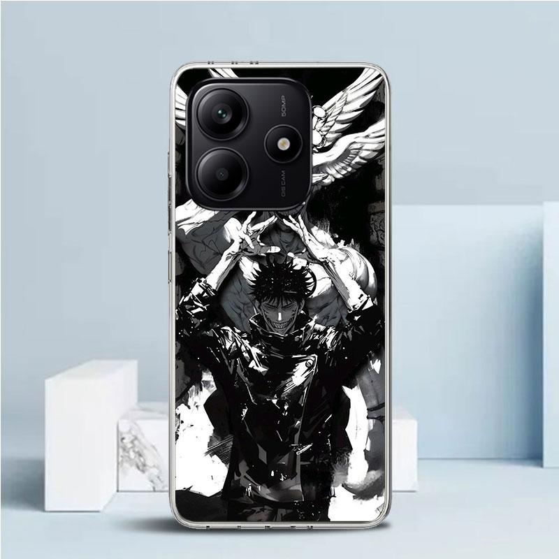 Kaisen J-Jujutsu Sukuna Mahoraga Phone Case For Xiaomi Redmi Note 15 14 14S 13 12S 12 Pro Plus 11S 11 11T 11E 10S 10 + Soft TPU