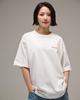 Leibeoko Rock 'N' Roll Lettering Loose Fit Short Sleeve T-Shirt White