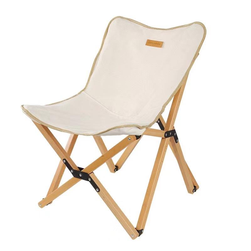 Outdoor Camping Chair - Ultralight Wood, Foldable for Fishing, Beach, BBQ & Picnic, Practical Outdoor Seating