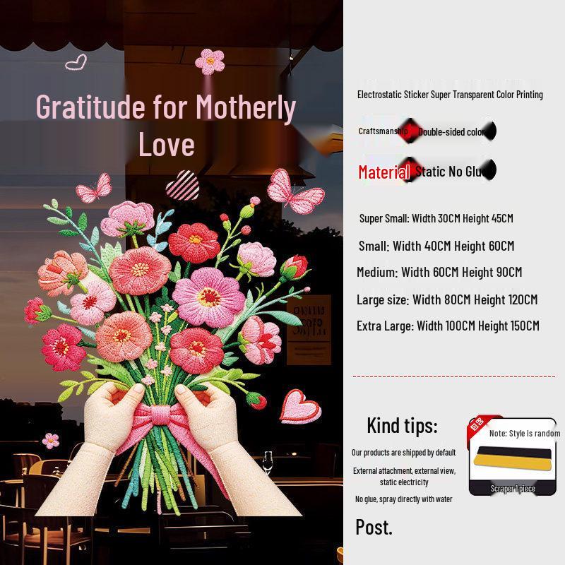 Mother's Day Decorative Sticker for Mall Jewelry Photo Spot