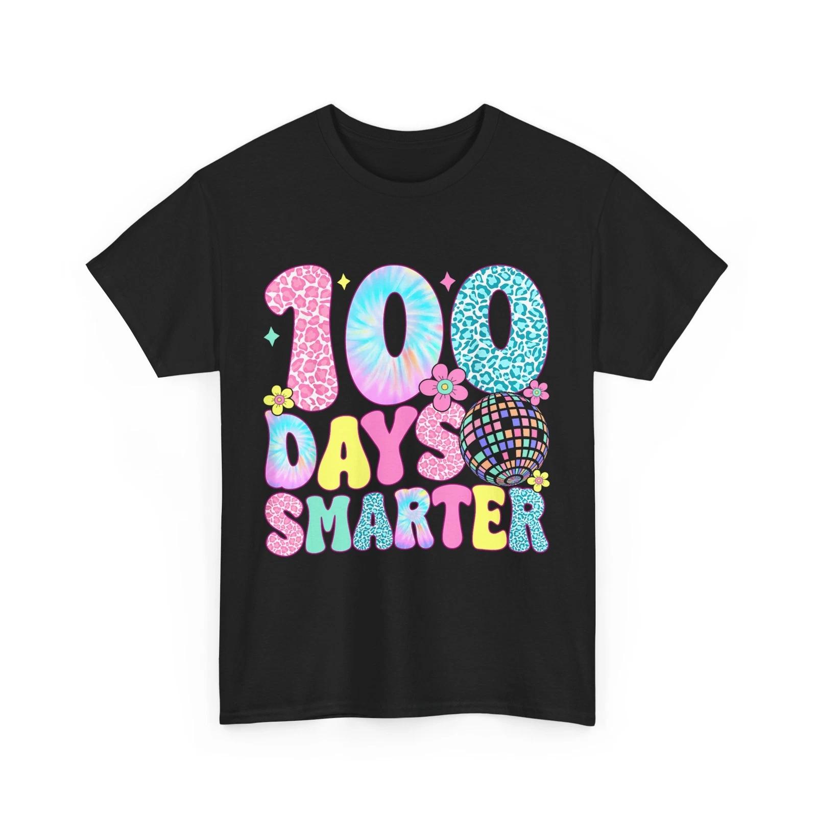 100 Days Smarter Happy 100th Day Of School Kids Boys Girls T-Shirt 120