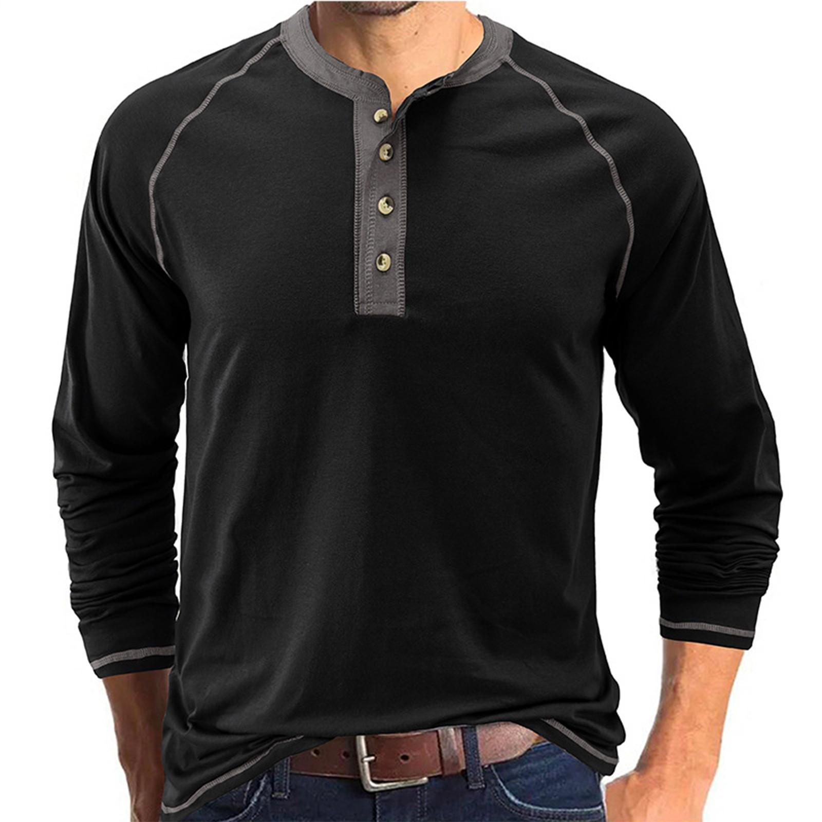 

New Madden Men s Long Sleeve Raglan Bottomed Old Man s Shirt L чорний