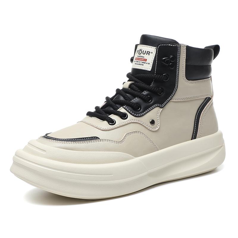 

Повседневная мужская обувь на толстой подошве Удобный и универсальный повседневный стиль Уличная обувь для прогулок на открытом воздухе осенне-зимние ботинки 44 бежевый