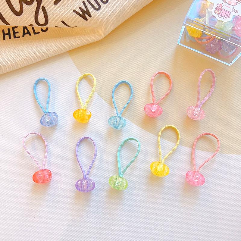 10pc mini faixa de cabelo do bebê kawaii dos desenhos animados floral animal elástico corda de cabelo para a criança menina pequena tumb faixa de cabelo adorável headwear