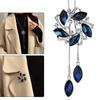 Winter Flower Necklace With Water Drill Gemstones For Elegant Office Wear