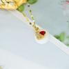 Jade Swan Necklace Creative Sweet Versatile Korean Design Exquisite Titanium Steel Collarbone Chain
