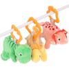 Dinosaur Plush Toy Infant Cute Dinosaur Egg Doll Pendant Gift with Hanging Ring for Baby Stroller