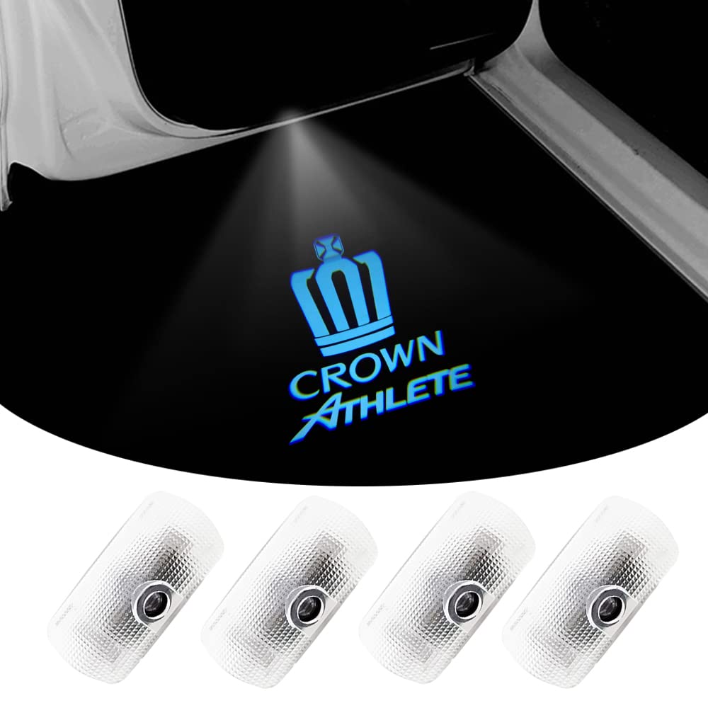 

uuakarin 180 Series and 210 Series Crown Athlete Door Courtesy Door Welcome LED Logo Set of 4 with Tools Lamps, Lights, Projection, (CROWN
