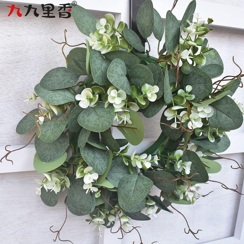 Realistic Eucalyptus Wreath Wedding Door Decor Party Home Styling Photography Prop