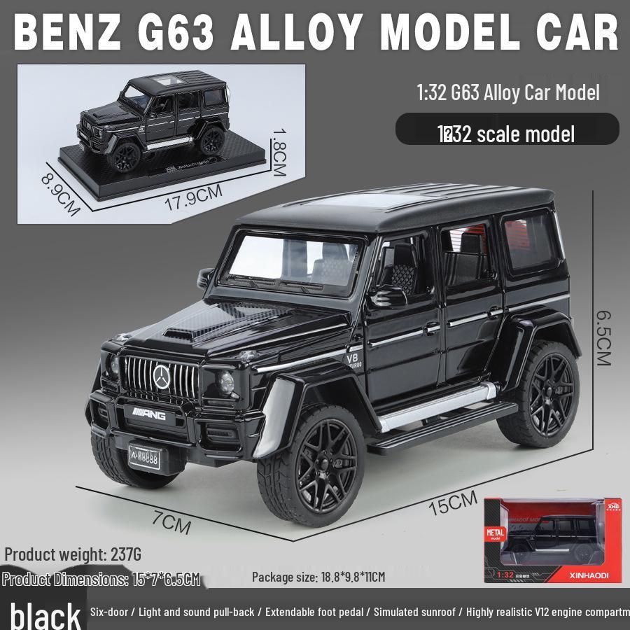 A3224 G63 Сплав Внедорожник Модель 1/32: Игрушка с инерционным механизмом, звуком и светом для детей