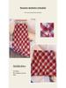 Plus Size Retro Red Plaid Woolen High Waist Slimming Mid-Length Skirt for Autumn/Winter.