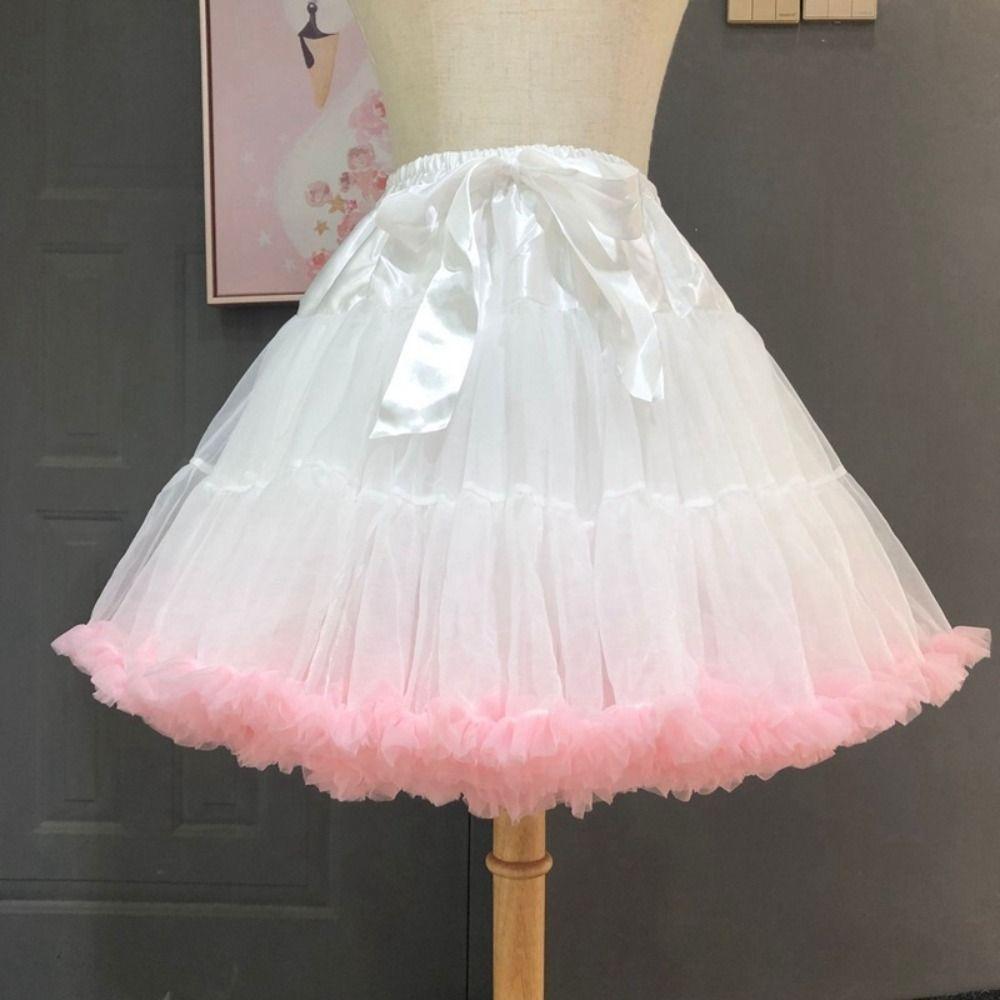 Mesh Lolita Petticoat Multilayer Cosplay Crinoline Underskirt Fashion Petticoats for Wedding  Girls