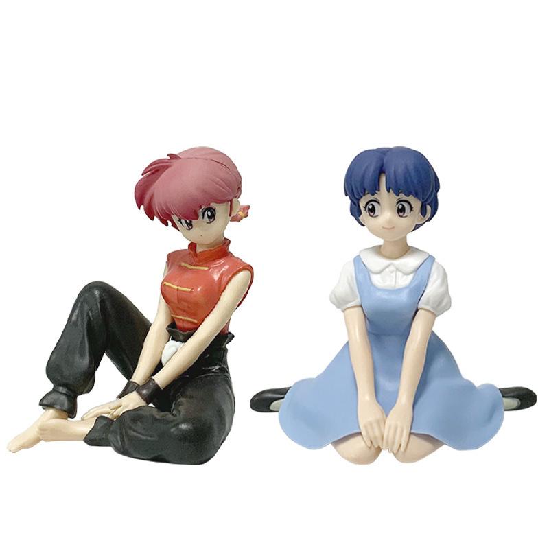 Ranma 1/2 Saotome Ranma Tendou Akane Sitting Pose Akane Figure Model Doll Car Desktop Anime Peripheral Decoration Gift For Fans