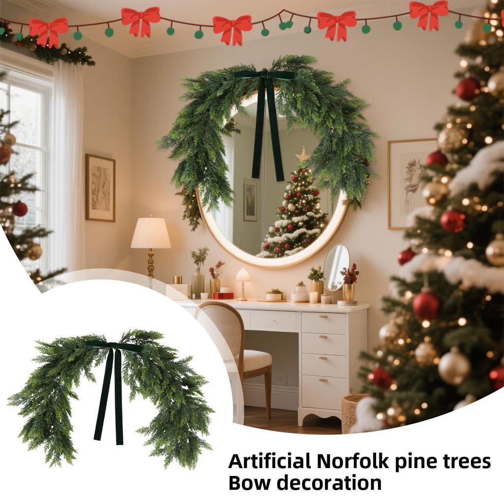 Artificial Pine Needle Christmas Wreath for Windows and Walls