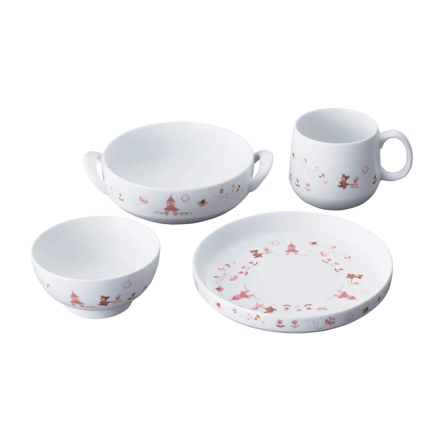 

Noritake Bowl with Rice and Mug Set Rice Light Microwave and Dishwasher Fine Porcelain 4 Plate, Handle, Bowl, (Plate 16cm, 300cc, Bowl 16cm, 370cc,