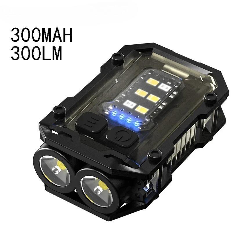 Portable Keychain Flashlight Led Rechargeable EDC Torch with Magnetic Cap Clip Lamp Flash Light Outdoor Camping Fishing Tool