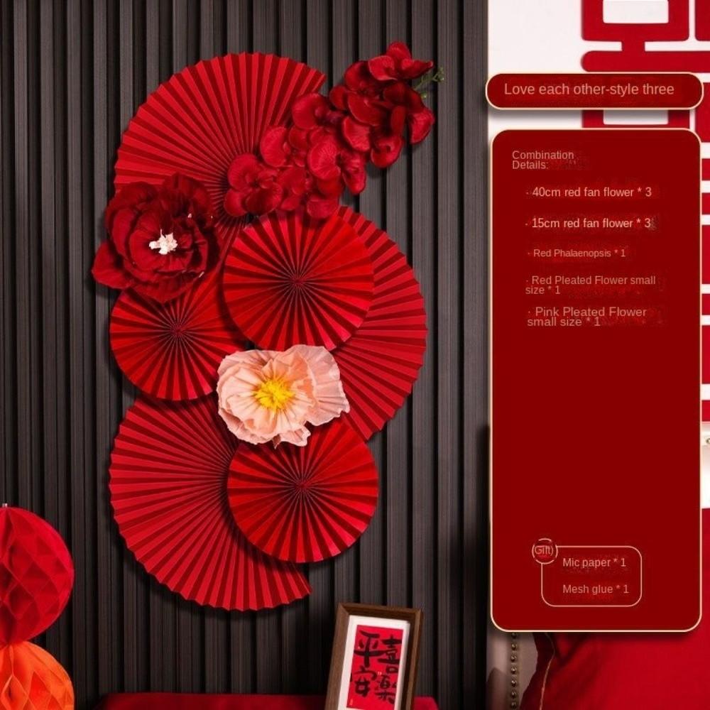 Paper Wall Decoration DIY Crafts Spring Festival Background Lucky Flower Backdrop  Home Decor