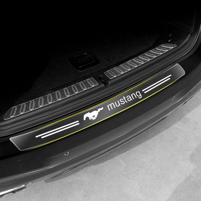 1Pcs Car Threshold Protector Transparent Decorative Badge 3D Sticker For Ford Mustang F10 Zapatillas Miniatura Gt Shelby 2005 2015 Mujer 2012 Kuga