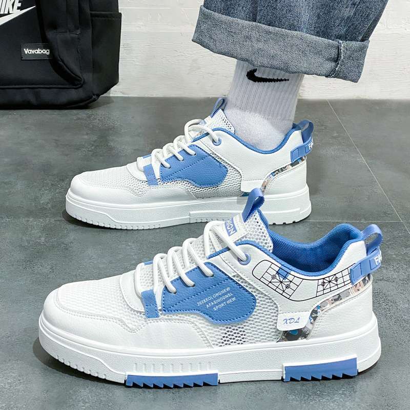 Men's shoes 2025 new summer breathable mesh thin sports and leisure board shoes student trend versatile little white tide shoes