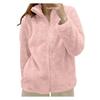 Giacca da Donna Leggera Taglie Forti con Zip in Pile Capospalla Inverno Autunno
