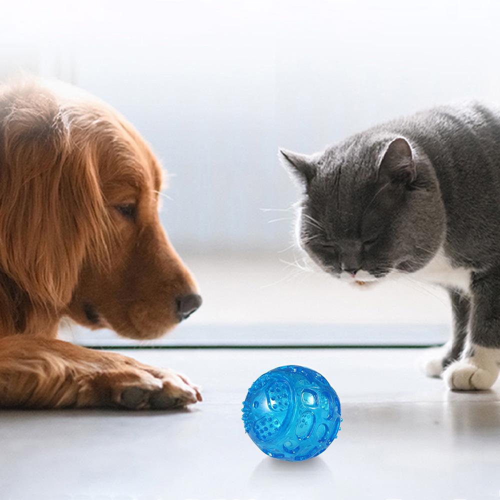 Durable Squeak Ball Dog Toy Balls Funny Dog Toys for Dogs Puppies Teething Chew