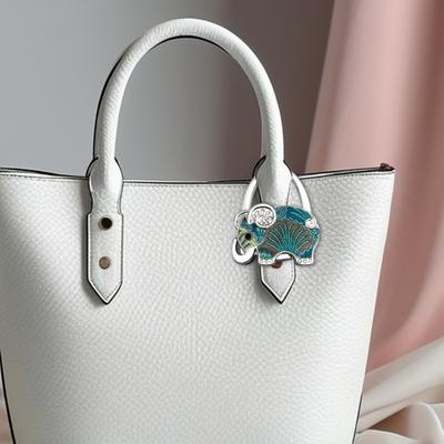 Elephant Handbag Hook Foldable Alloy Bag Hanger with Non-Slip Base Portable Table Bag Wallet Hook Keychain