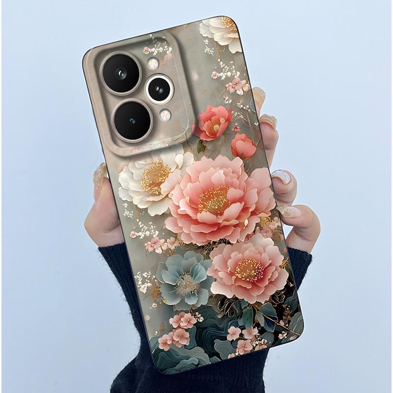 Fundas For Realme 15 Pro 5G Fashion Simplicity Flower Phone Case Shockproof Protection Soft Cover For Realme 15 15Pro 5G Coques
