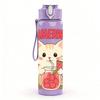 1PC Summerween Floral Cat 750ml Color Plastic Sports Water Bottle Leakproof Flip Straw Lid Suitable for Sports Office Home Use