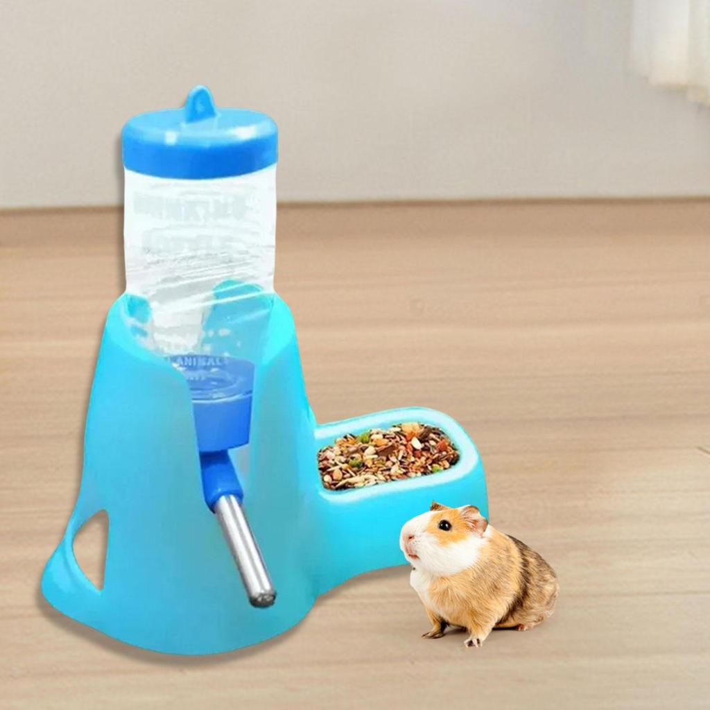 Blue Hamster Water Bottle 80ml Durable PP Material Auto Bottle Holder Feeder for Small Pet Supplies
