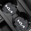 2026 Heißer Autoaufkleber Auto-Getränkeuntersetzer Rundes Filz-Untersetzer-Matte Anti-Rutsch Auto-Getränkeuntersetzer Tassenunterlage Für Kia Rio 3 4 K2 K3 X-Line C