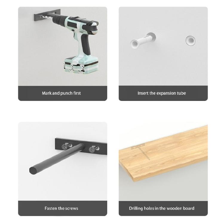 2Pcs Heavy Duty Floating Shelf Brackets Replacement Rustproof Wall Shelf Support Furniture Replacement Hardware