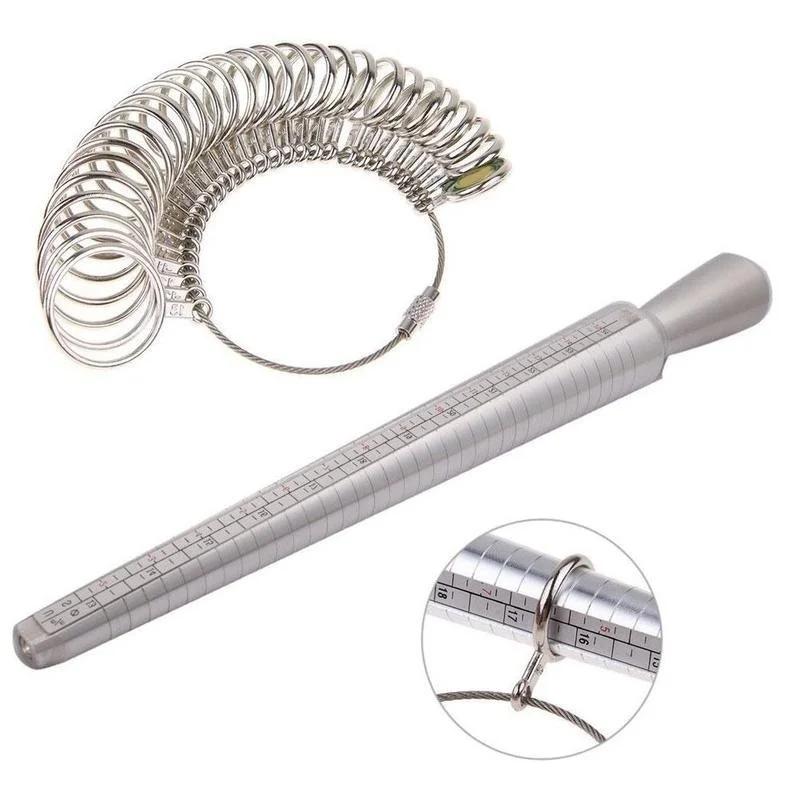 4-in-1 Ring Mandrel: Finger Size Measurement Tool for Ring Sizing Adjustment Correction & Shaping