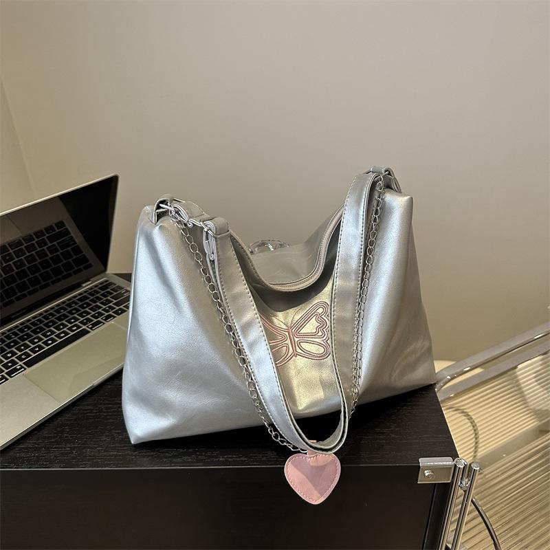 Casual Soft Face Large Capacity Women's Backpack New Style Backpack Fashionable Embroidered Butterfly Multi-purpose One-shoulder Tote Bag