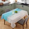 Summer Beach Blue Ocean Waves Rectangle Tablecloth Tablecloth for Table Decor Reusable Kitchen Dining Tablecloth Party Decor