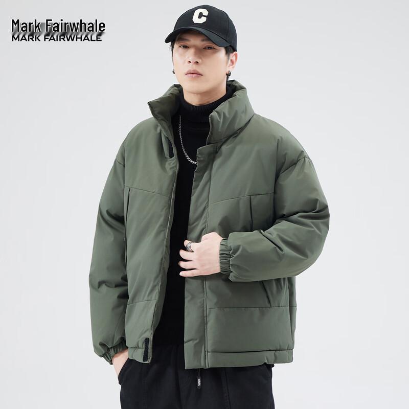 Mark Fairwhale Men's Plus Velvet Thickened Stand Collar Cotton Jacket