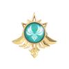 Game Genshin Impact Metal Brooch Pins Primogem Xiao Mask Vision 7 Element God's Eye Weapons Luminous Badge Cosplay Prop Jewelry