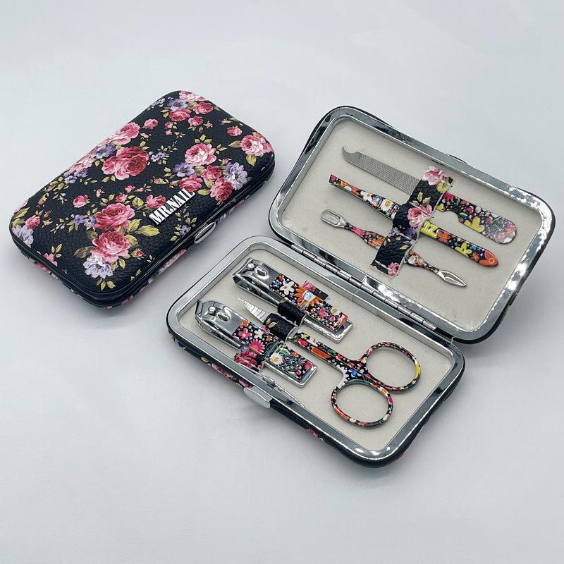 

WTEMPO Floral Nail Clipper Set, Various Printed Nail Art Tools, Heat Transfer Pattern Nail Clippers, Creative Nail Grooming Tools 3set чорний