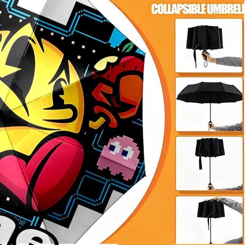 Custom Name Personalized PAC Print Umbrella, Auto Open Close, 8‑Rib Sturdy Frame, Commute Camping Hiking Use, Birthday Gift