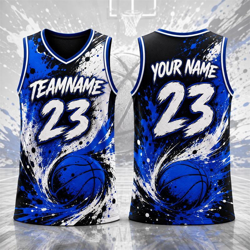 Fashion Trendy Basketball Jersey For Men Free Custom Name Team Name Number Sports Tank Tops Loose Quick Dry Outdoor Vest